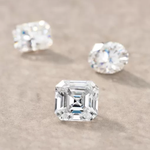 square cut moissanite gemstones