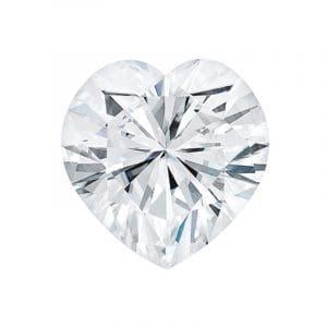 Heart cut moissanite