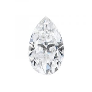 Pear cut moissanite