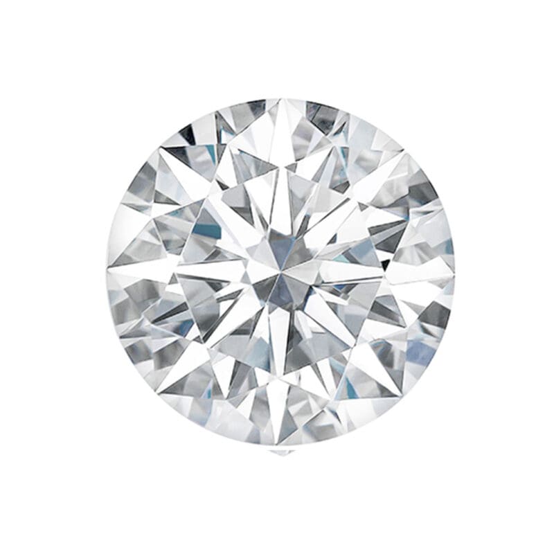 Round cut moissanite