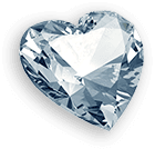 moissanite gemstone heart
